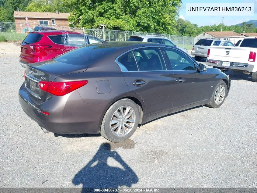 2017 Infiniti Q50 3.0T Premium VIN: JN1EV7AR1HM836243 Lot: 39456737