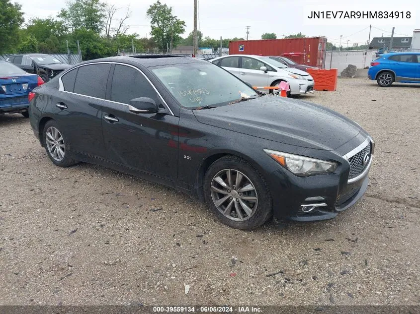 2017 Infiniti Q50 3.0T Premium VIN: JN1EV7AR9HM834918 Lot: 39559134