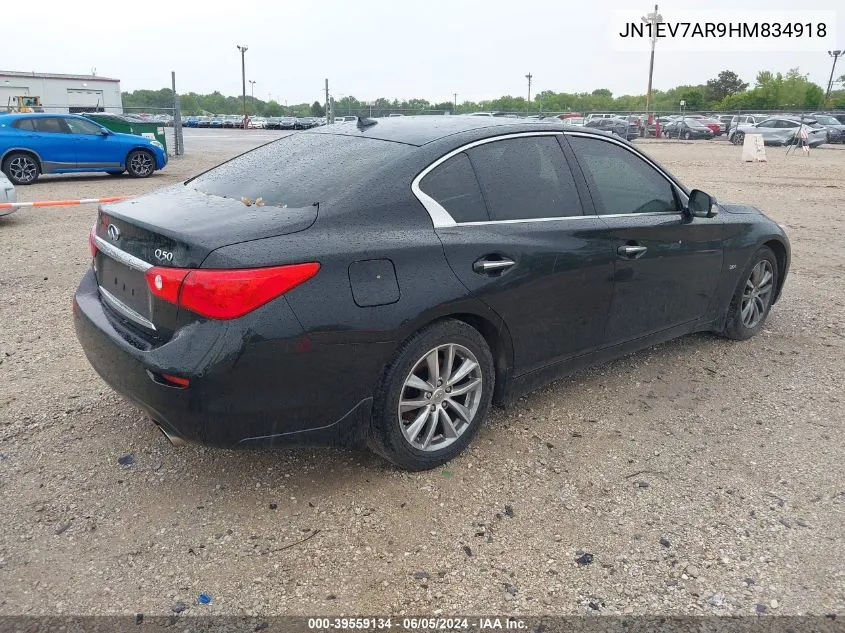 2017 Infiniti Q50 3.0T Premium VIN: JN1EV7AR9HM834918 Lot: 39559134