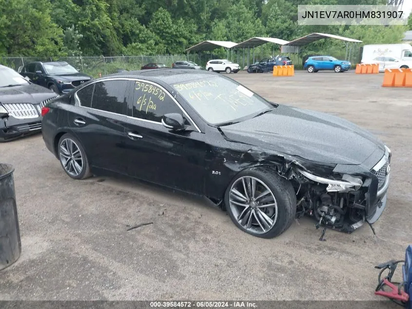 2017 Infiniti Q50 3.0T Premium VIN: JN1EV7AR0HM831907 Lot: 39584572