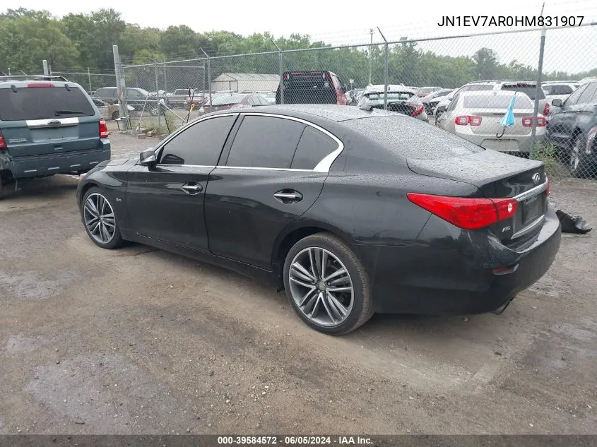 JN1EV7AR0HM831907 2017 Infiniti Q50 3.0T Premium