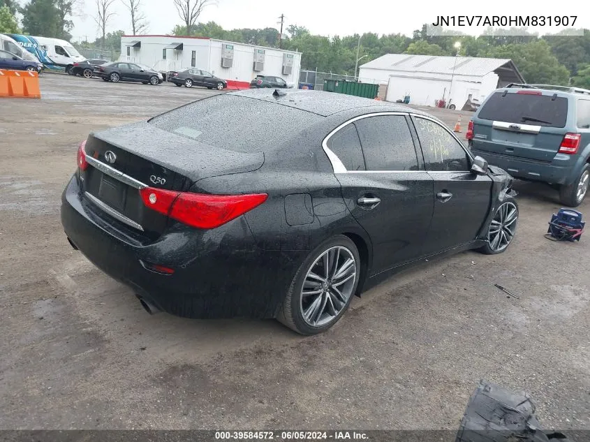 2017 Infiniti Q50 3.0T Premium VIN: JN1EV7AR0HM831907 Lot: 39584572