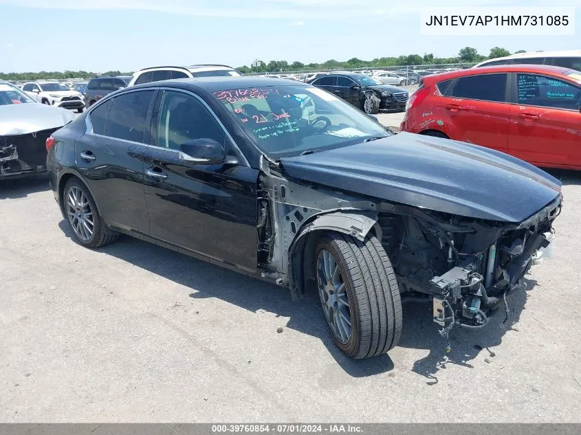 2017 Infiniti Q50 3.0T Premium VIN: JN1EV7AP1HM731085 Lot: 39760854