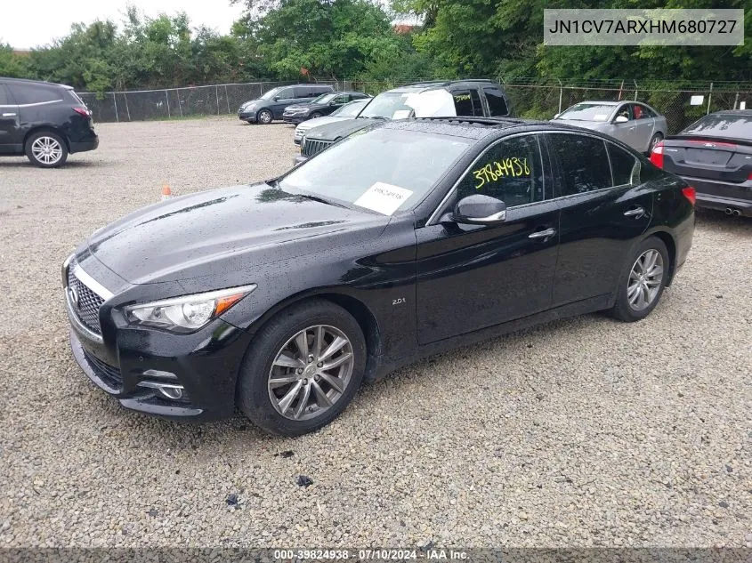 2017 Infiniti Q50 Premium VIN: JN1CV7ARXHM680727 Lot: 39824938