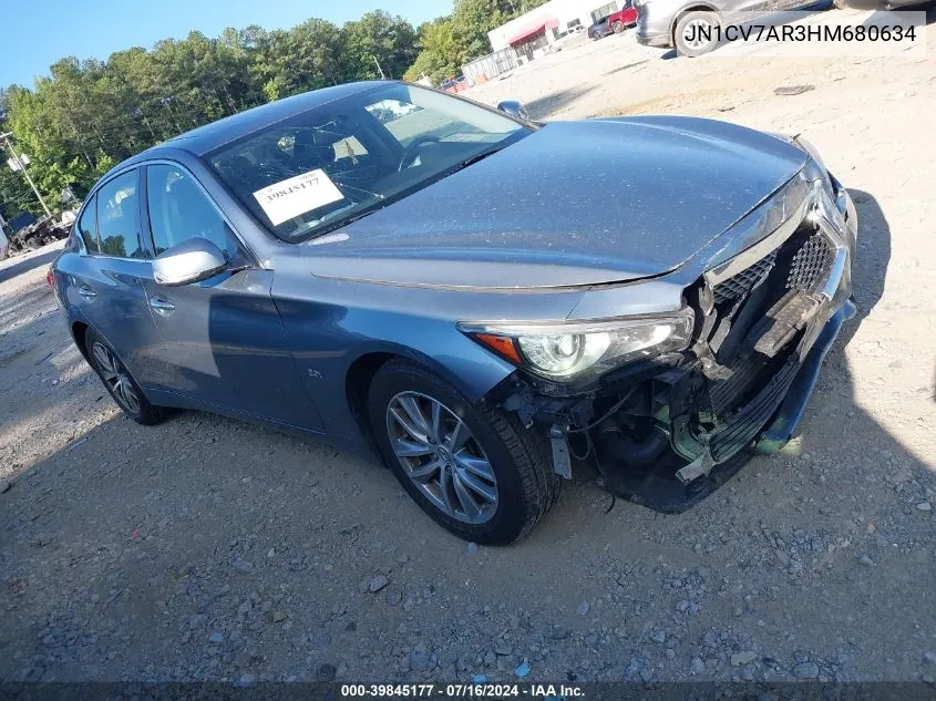 2017 Infiniti Q50 2.0T Premium VIN: JN1CV7AR3HM680634 Lot: 39845177