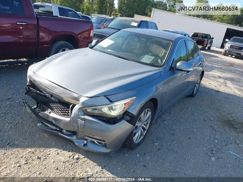 2017 Infiniti Q50 2.0T Premium VIN: JN1CV7AR3HM680634 Lot: 39845177