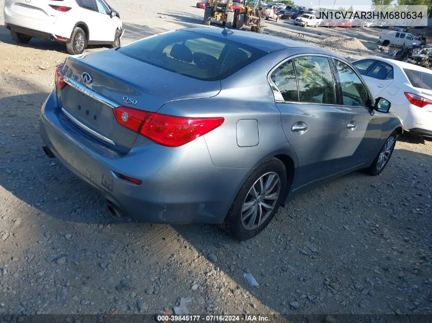 2017 Infiniti Q50 2.0T Premium VIN: JN1CV7AR3HM680634 Lot: 39845177