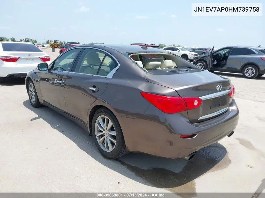 JN1EV7AP0HM739758 2017 Infiniti Q50 3.0T Premium