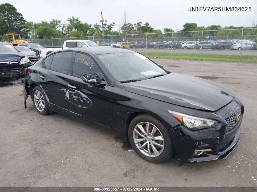 2017 Infiniti Q50 3.0T Premium VIN: JN1EV7AR5HM834625 Lot: 39923657