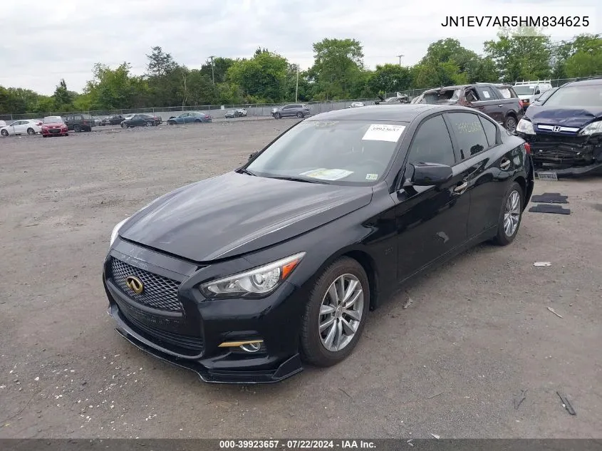 2017 Infiniti Q50 3.0T Premium VIN: JN1EV7AR5HM834625 Lot: 39923657