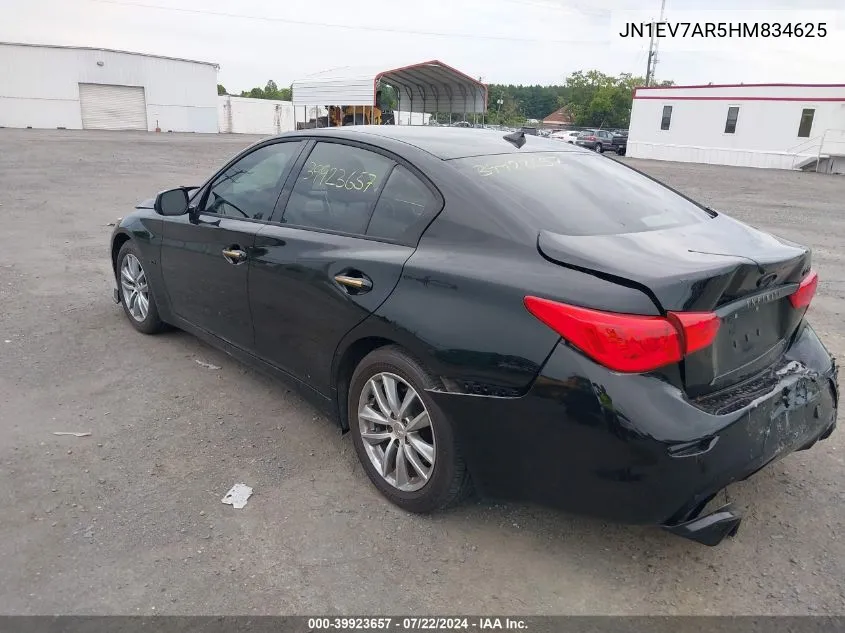 2017 Infiniti Q50 3.0T Premium VIN: JN1EV7AR5HM834625 Lot: 39923657