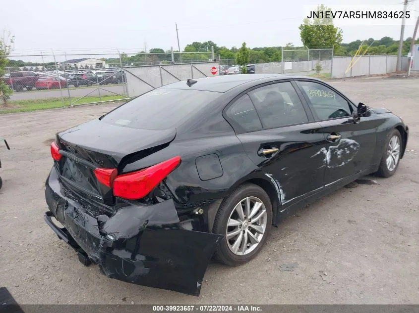 2017 Infiniti Q50 3.0T Premium VIN: JN1EV7AR5HM834625 Lot: 39923657