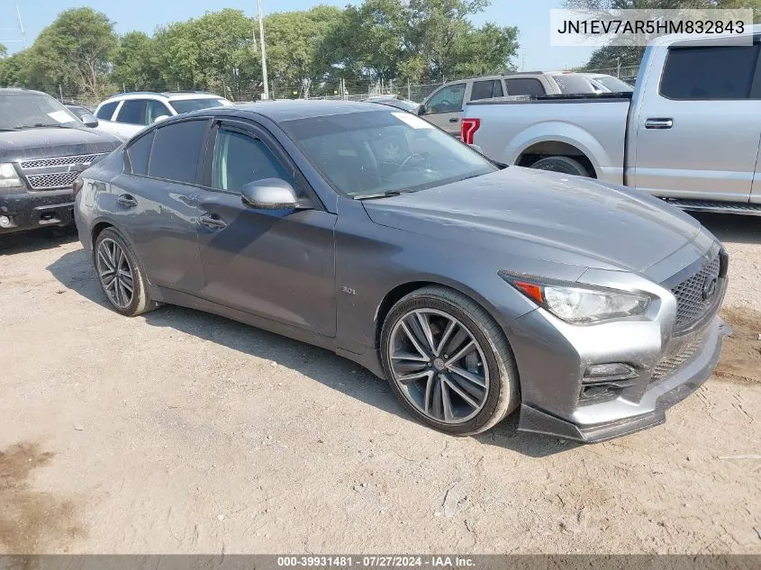 2017 Infiniti Q50 3.0T Premium/3.0T Signature Edition/3.0T Sport VIN: JN1EV7AR5HM832843 Lot: 39931481