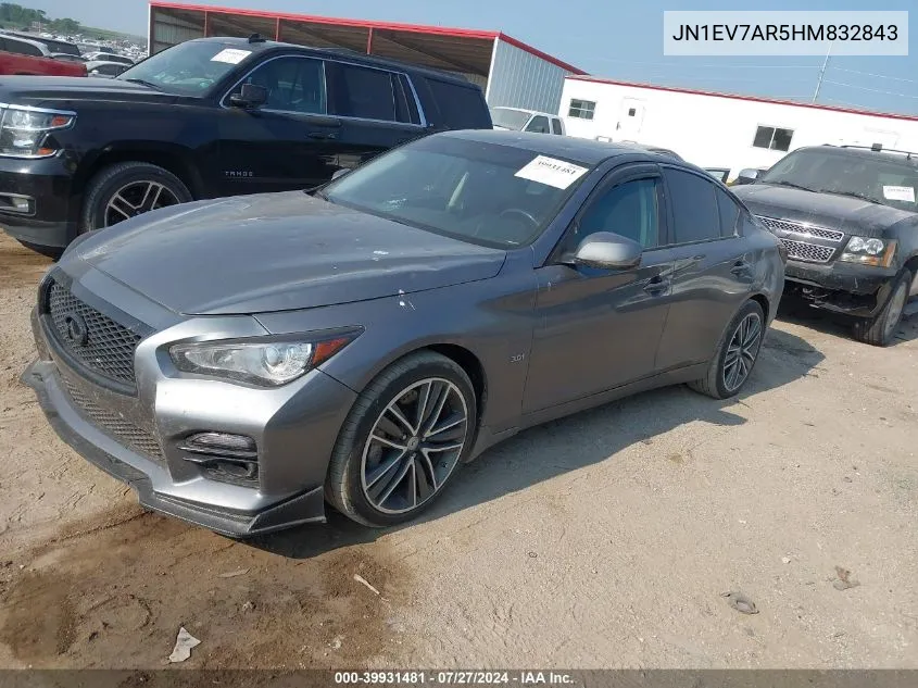 2017 Infiniti Q50 3.0T Premium/3.0T Signature Edition/3.0T Sport VIN: JN1EV7AR5HM832843 Lot: 39931481