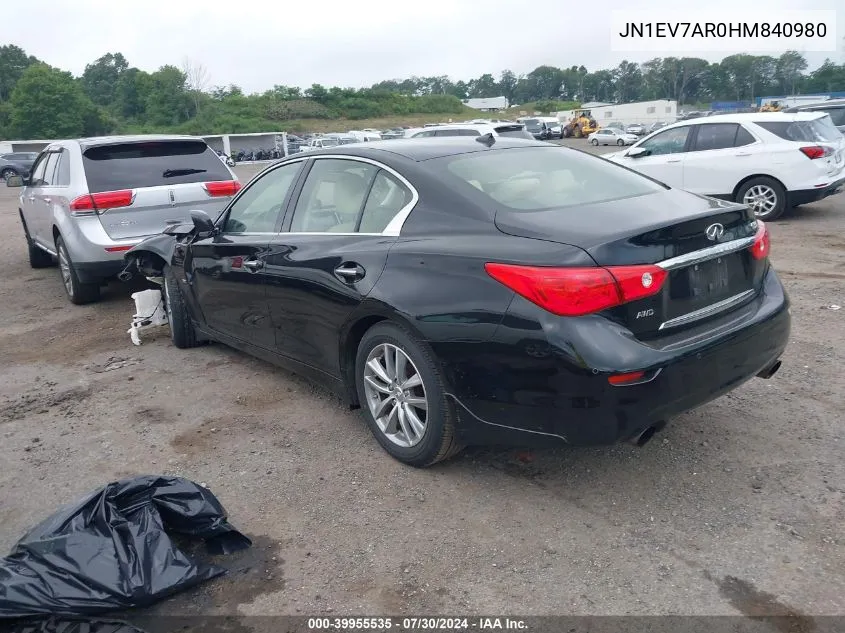 JN1EV7AR0HM840980 2017 Infiniti Q50 3.0T Premium