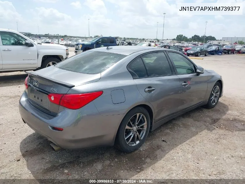 2017 Infiniti Q50 3.0T Signature Edition VIN: JN1EV7APXHM739377 Lot: 39986933