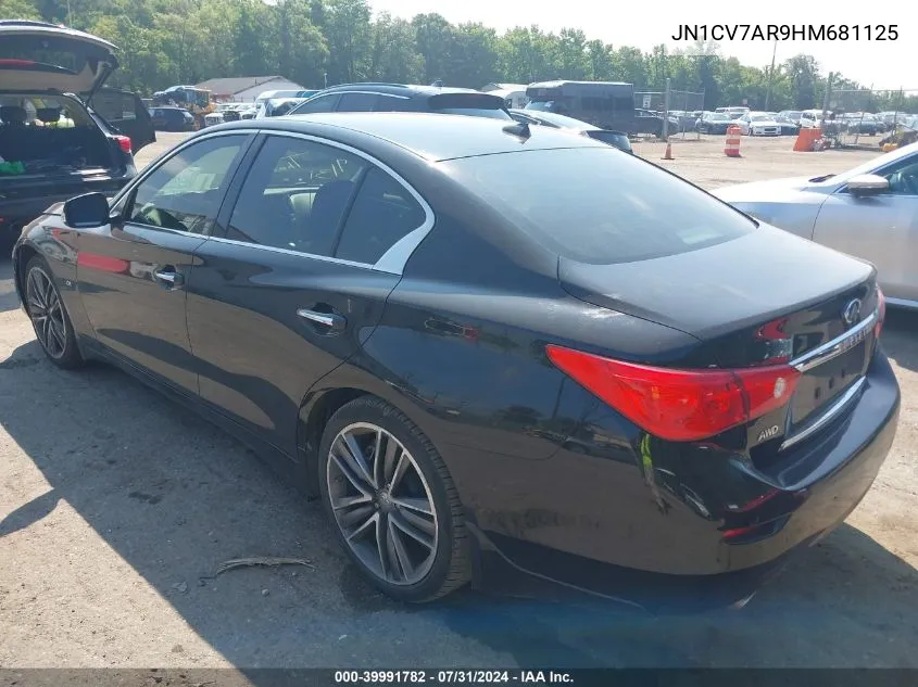 JN1CV7AR9HM681125 2017 Infiniti Q50 2.0T Sport