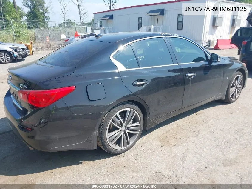 JN1CV7AR9HM681125 2017 Infiniti Q50 2.0T Sport