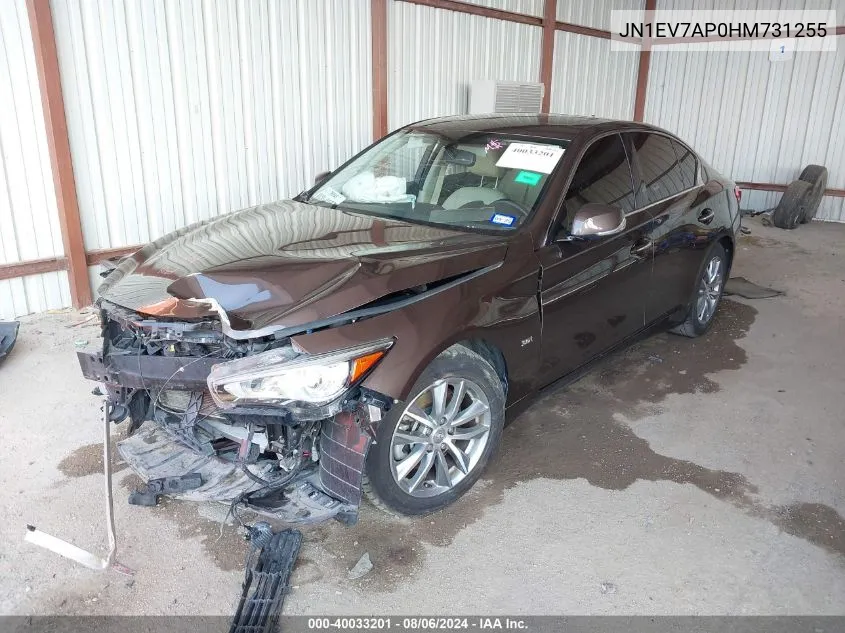 JN1EV7AP0HM731255 2017 Infiniti Q50 3.0T Premium