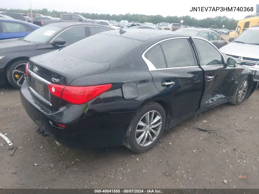 JN1EV7AP3HM740368 2017 Infiniti Q50 3.0T Premium