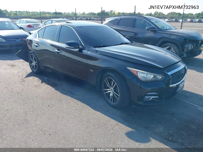 2017 Infiniti Q50 3.0T Premium VIN: JN1EV7APXHM732963 Lot: 40047233