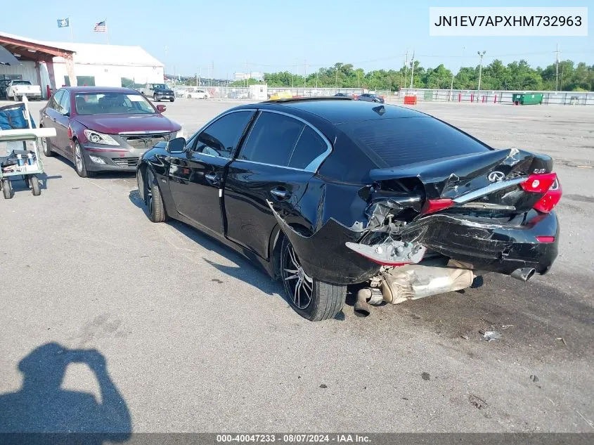 2017 Infiniti Q50 3.0T Premium VIN: JN1EV7APXHM732963 Lot: 40047233