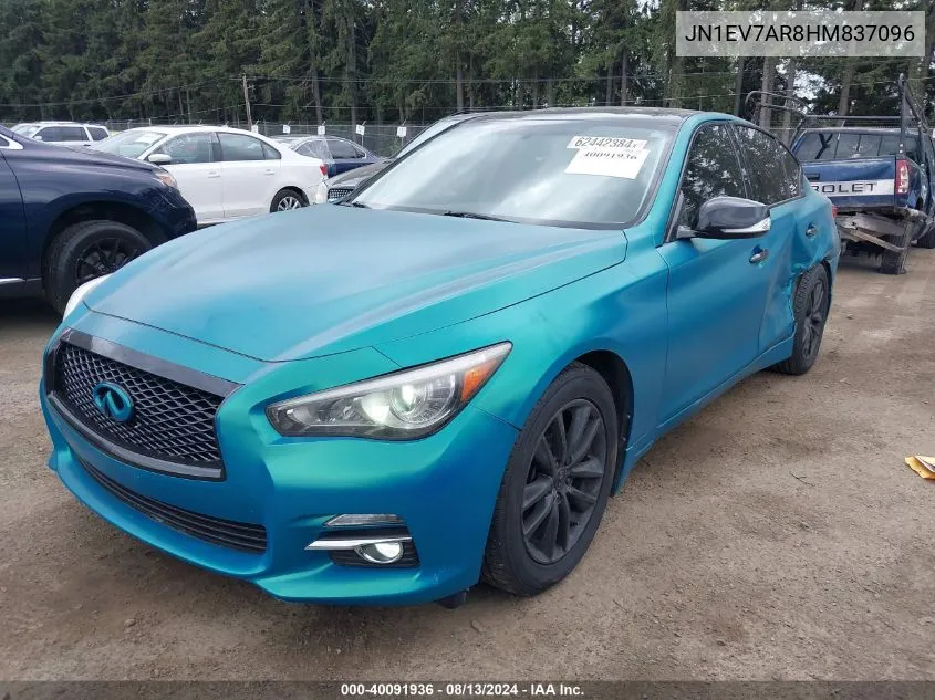 2017 Infiniti Q50 3.0T Premium VIN: JN1EV7AR8HM837096 Lot: 40091936