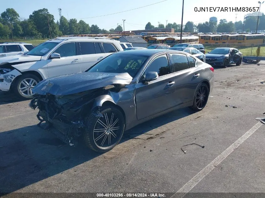 2017 Infiniti Q50 Premium/Sport/Se VIN: 0JN1EV7AR1HM83657 Lot: 40103295