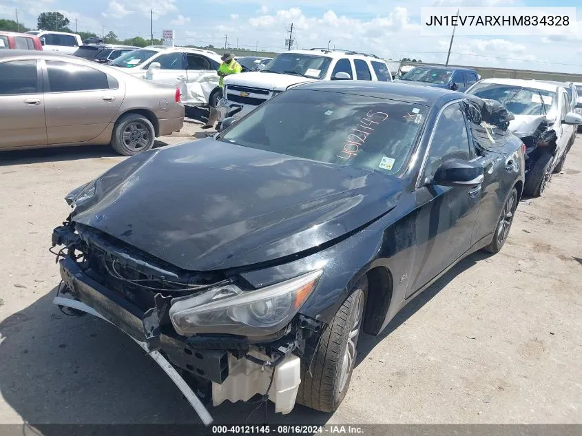 2017 Infiniti Q50 Premium/Sport/Se VIN: JN1EV7ARXHM834328 Lot: 40121145