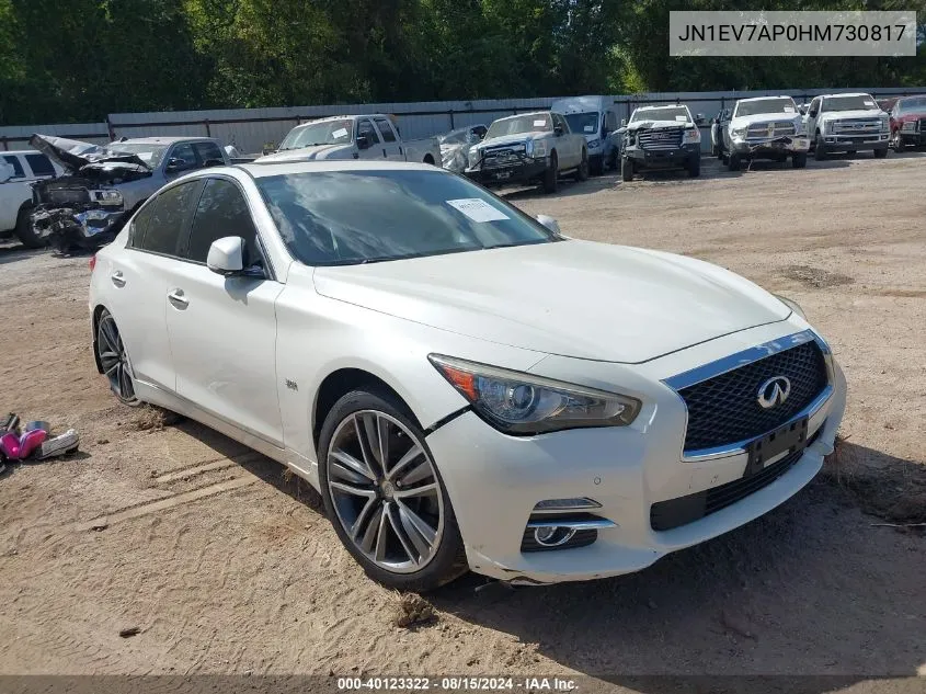 2017 Infiniti Q50 3.0T Premium VIN: JN1EV7AP0HM730817 Lot: 40123322