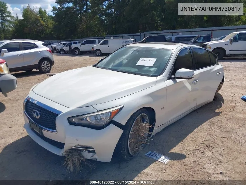 2017 Infiniti Q50 3.0T Premium VIN: JN1EV7AP0HM730817 Lot: 40123322