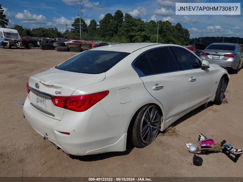 JN1EV7AP0HM730817 2017 Infiniti Q50 3.0T Premium