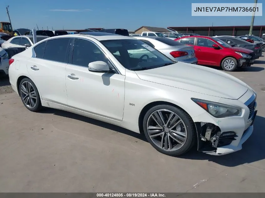 2017 Infiniti Q50 3.0T Sport VIN: JN1EV7AP7HM736601 Lot: 40124805