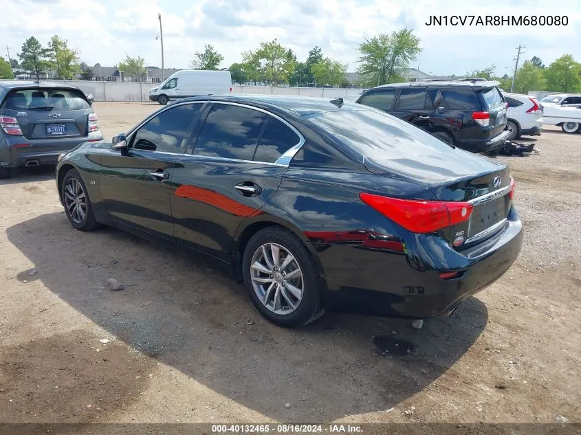 2017 Infiniti Q50 2.0T Premium VIN: JN1CV7AR8HM680080 Lot: 40132465