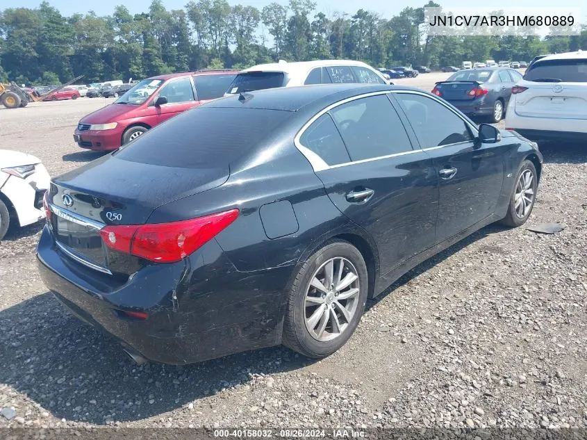 JN1CV7AR3HM680889 2017 Infiniti Q50 2.0T Premium