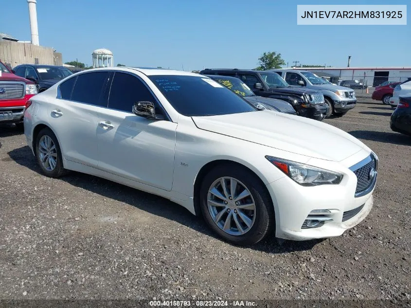 2017 Infiniti Q50 3.0T Premium VIN: JN1EV7AR2HM831925 Lot: 40158793