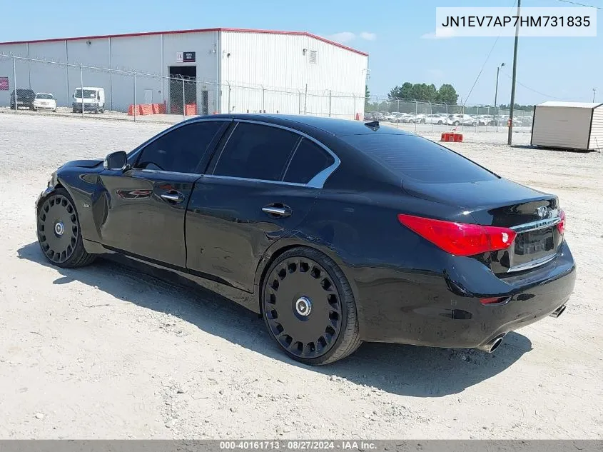 2017 Infiniti Q50 3.0T Premium VIN: JN1EV7AP7HM731835 Lot: 40161713