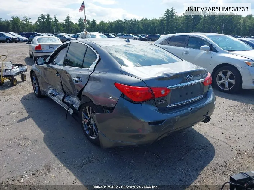 2017 Infiniti Q50 3.0T Signature Edition VIN: JN1EV7AR6HM838733 Lot: 40175482