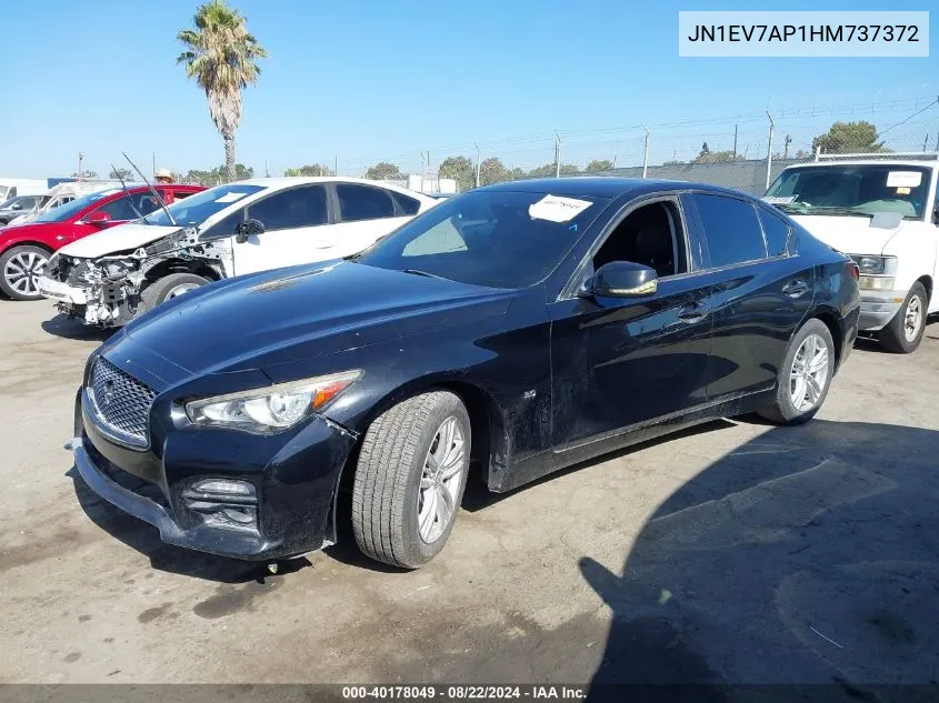 2017 Infiniti Q50 3.0T Premium VIN: JN1EV7AP1HM737372 Lot: 40178049