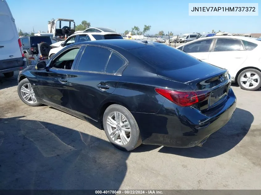 2017 Infiniti Q50 3.0T Premium VIN: JN1EV7AP1HM737372 Lot: 40178049