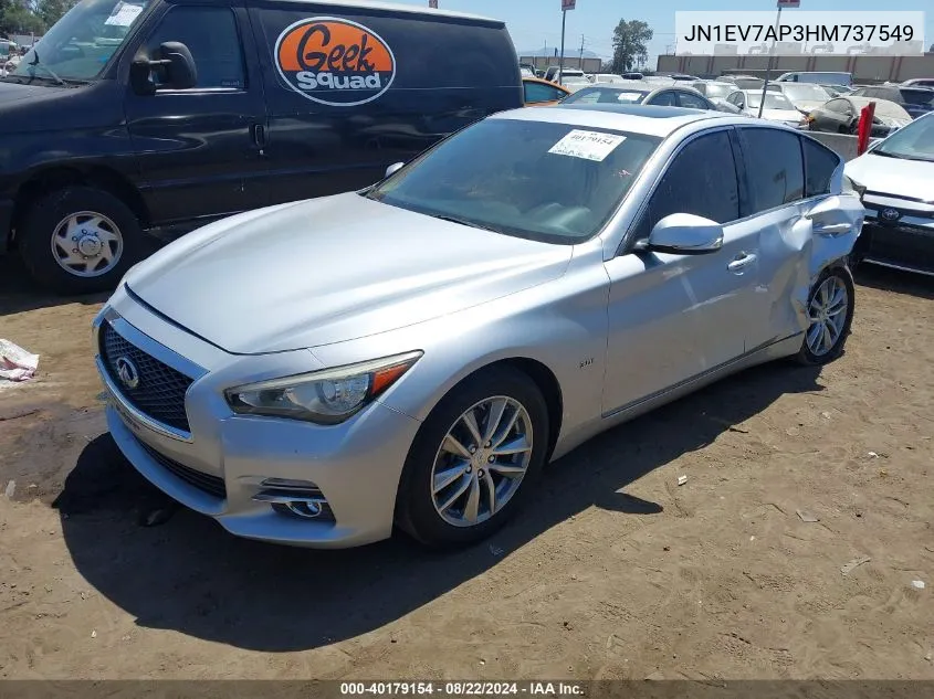 2017 Infiniti Q50 3.0T Premium VIN: JN1EV7AP3HM737549 Lot: 40179154