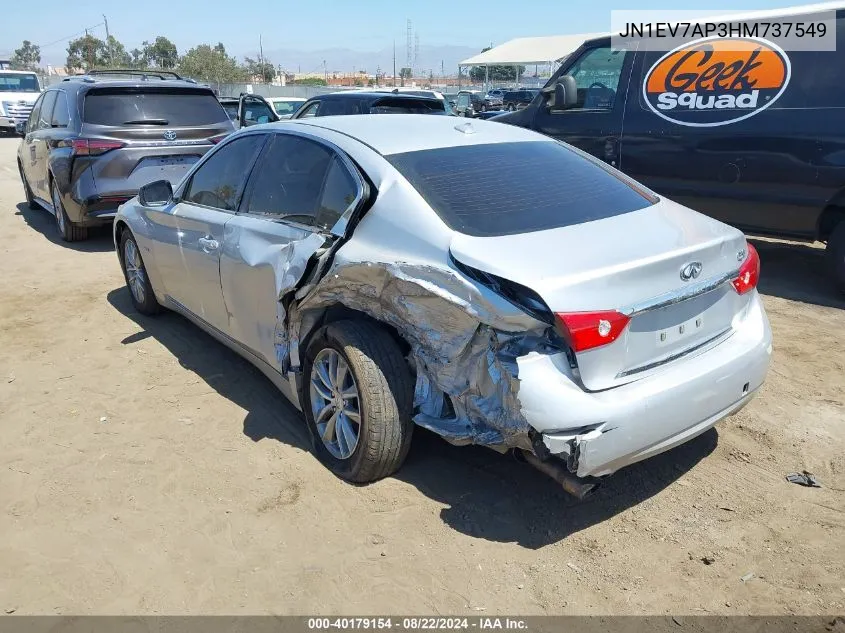 2017 Infiniti Q50 3.0T Premium VIN: JN1EV7AP3HM737549 Lot: 40179154