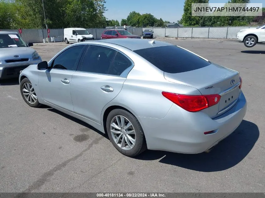 2017 Infiniti Q50 3.0T Premium VIN: JN1EV7AP1HM744497 Lot: 40181134