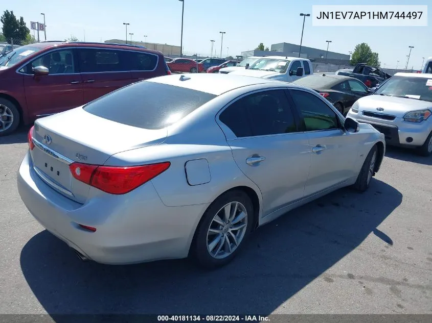 2017 Infiniti Q50 3.0T Premium VIN: JN1EV7AP1HM744497 Lot: 40181134