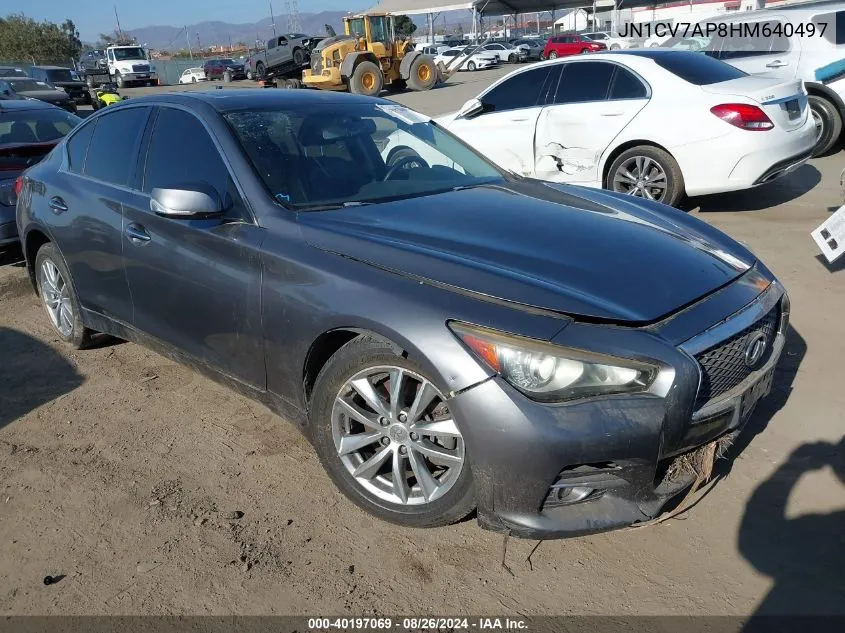 2017 Infiniti Q50 2.0T Premium VIN: JN1CV7AP8HM640497 Lot: 40197069