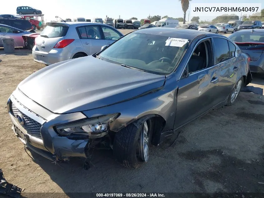 2017 Infiniti Q50 2.0T Premium VIN: JN1CV7AP8HM640497 Lot: 40197069