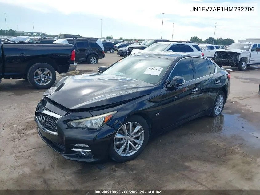 2017 Infiniti Q50 3.0T Premium VIN: JN1EV7AP1HM732706 Lot: 40218823