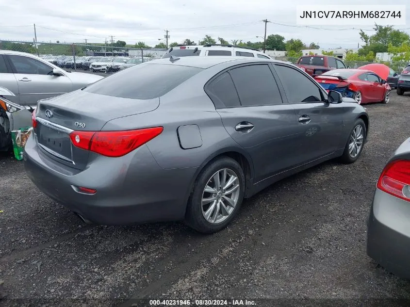 2017 Infiniti Q50 2.0T Premium VIN: JN1CV7AR9HM682744 Lot: 40231946