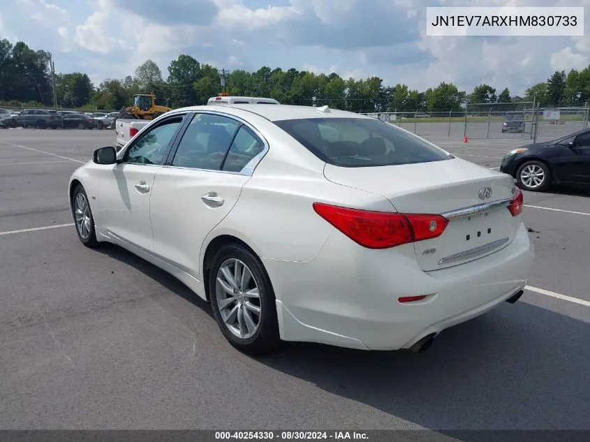 2017 Infiniti Q50 3.0T Premium VIN: JN1EV7ARXHM830733 Lot: 40254330