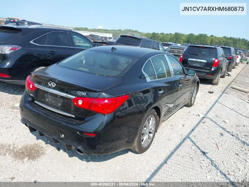 JN1CV7ARXHM680873 2017 Infiniti Q50 2.0T Base